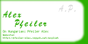 alex pfeiler business card